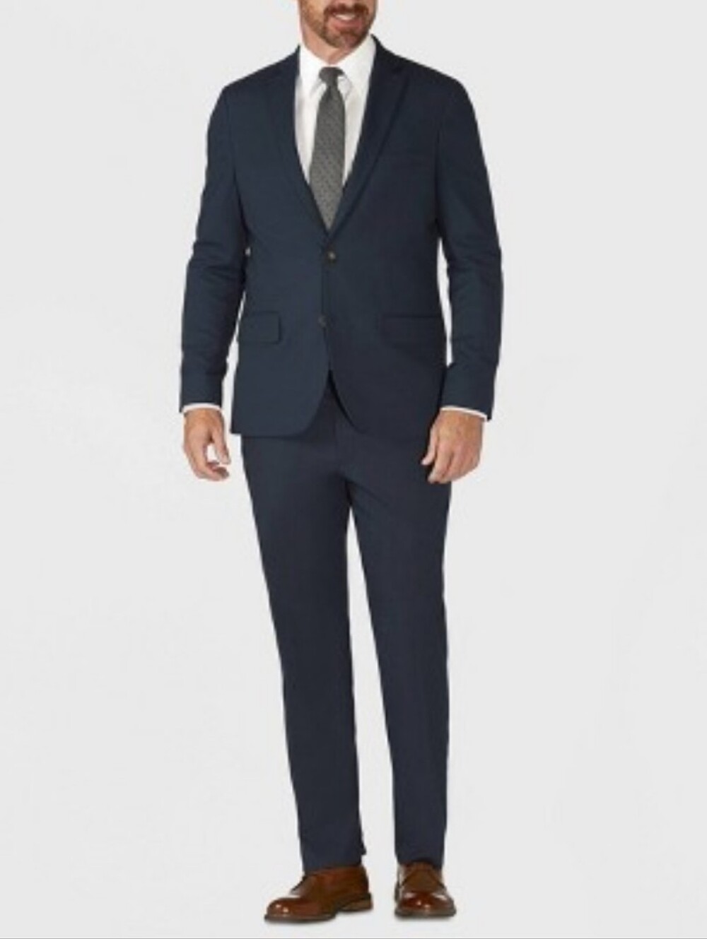 Haggar Men's Dark Navy Two-Button Sport Coat